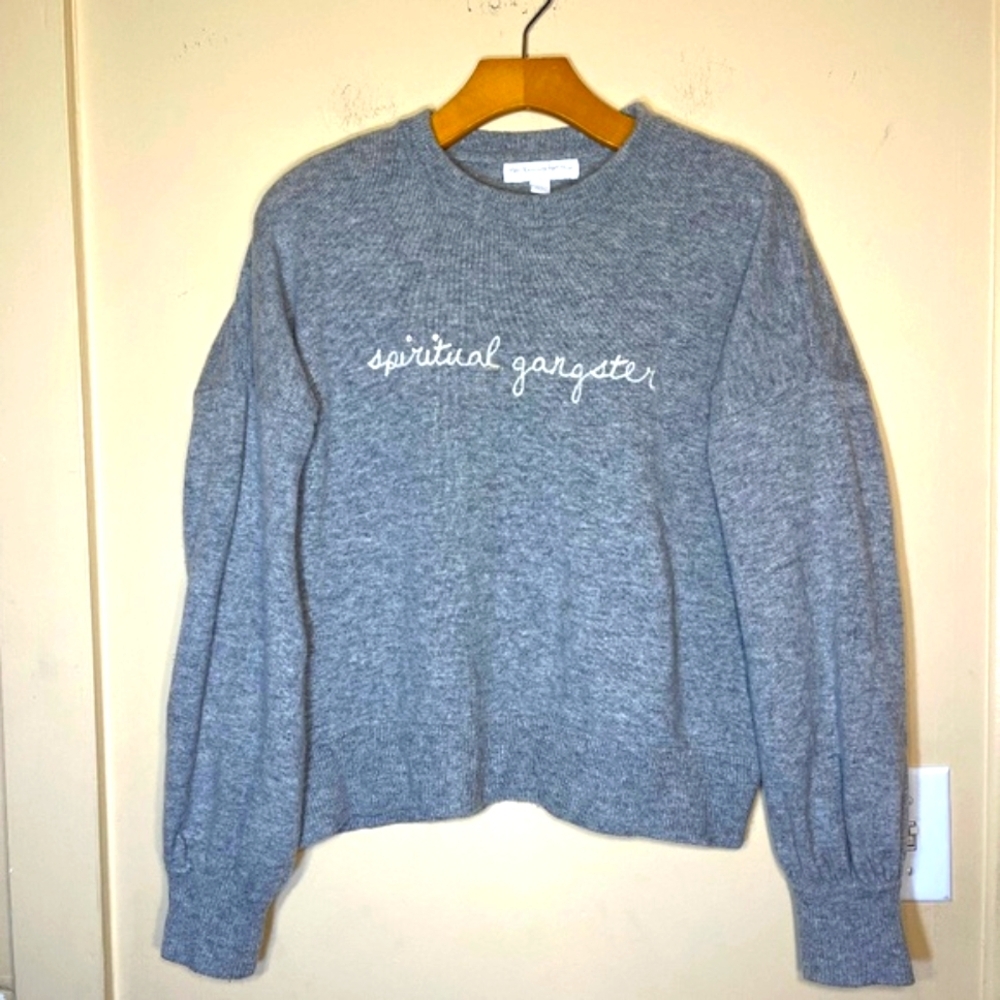 Cashmere Spiritual Gangster Logo-Embroidered Sweater - Picture 3 of 9